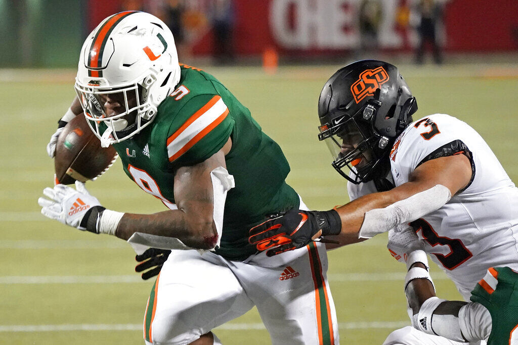 3. Brevin Jordan (Jr., Miami, 6-2, 247)